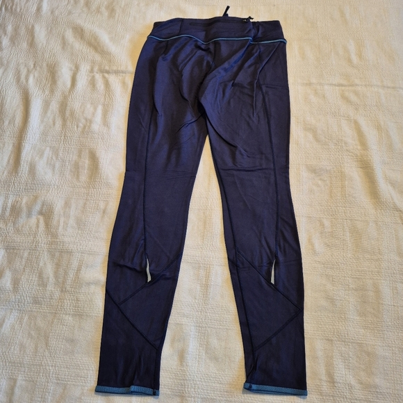 Patagonia women's size Small blue ankle leggings back zippered pocket VGUC - Picture 2 of 8